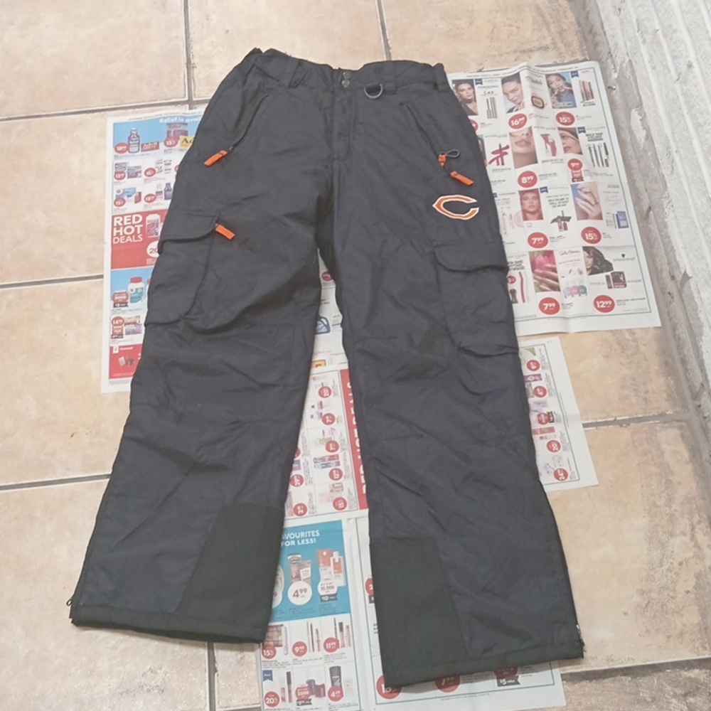 Mens NFL Team Apparel Chicago Bears Snow Ski Pants S